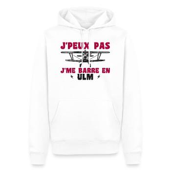 Flugzeug Humor Ulm - Männer Premium Bio Hoodie - Weiß - Vorne - Nico (187cm)