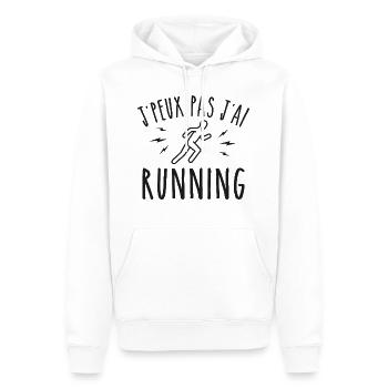 running je peux pas j'ai running coureur - Sweat à capuche Premium bio Homme - blanc - Devant - Nico (187cm)