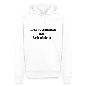 Inflation Gehalt Schulden - Männer Premium Bio Hoodie - Weiß - Vorne - Nico (187cm)