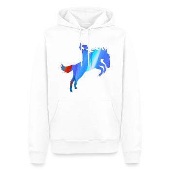 équitation,équitation,course,équitation,western - Sweat à capuche Premium bio Homme - blanc - Devant - Nico (187cm)