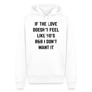 love - Men’s Premium Organic Hoodie - white - Front - Nico (187cm)