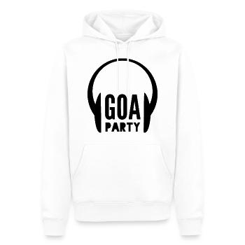 goa party - Sweat à capuche Premium bio Homme - blanc - Devant - Nico (187cm)