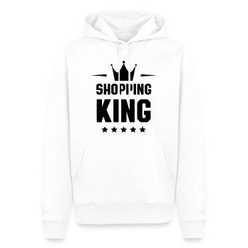 Shopping King - Sweat à capuche Premium bio Homme - blanc - Devant - Nico (187cm)