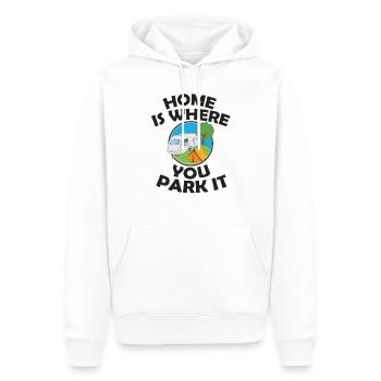 caravane - Sweat à capuche Premium bio Homme - blanc - Devant - Nico (187cm)
