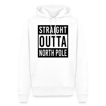 Droit Outta Pôle Nord - Sweat à capuche Premium bio Homme - blanc - Devant - Nico (187cm)