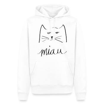 Katze - Männer Premium Bio Hoodie - Weiß - Vorne - Nico (187cm)