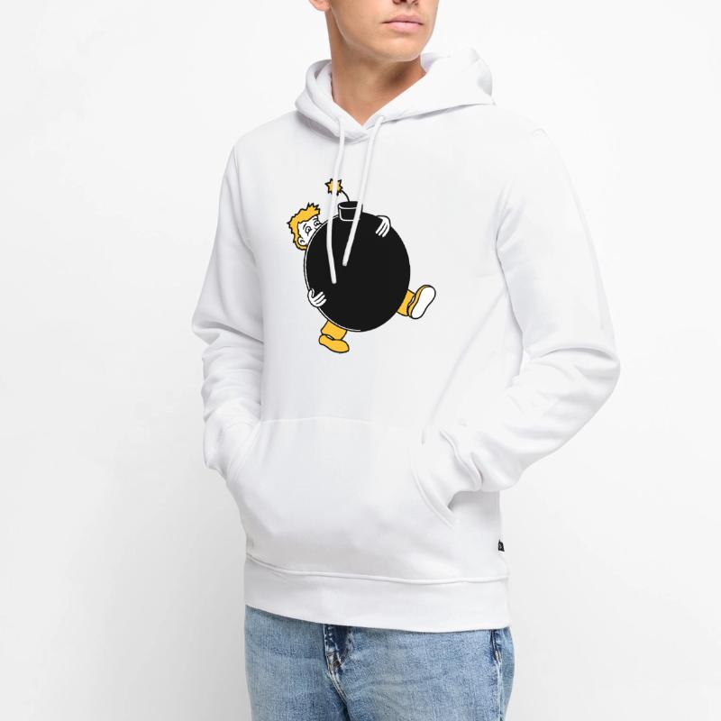 bomb explosion explode tnt dynamite dangerous Men’s Premium Organic Hoodie
