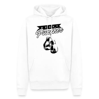 Heavy Puncher Punch Boxer Sport Boxing Gloves - Men’s Premium Organic Hoodie - white - Front - Nico (187cm)