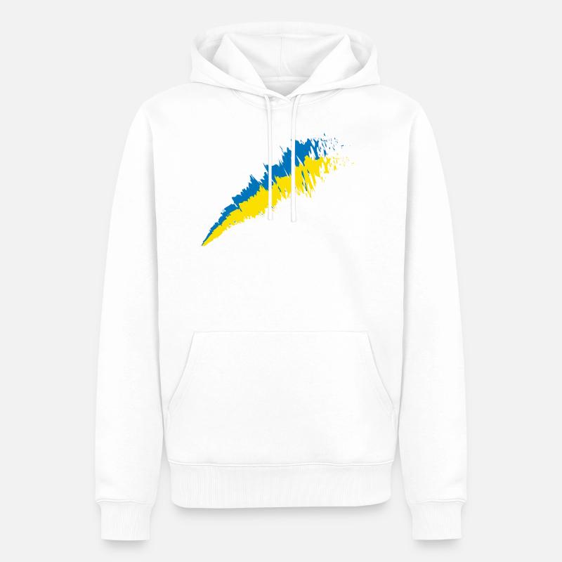 UKRAINE - Sweat à capuche Premium bio Homme - blanc