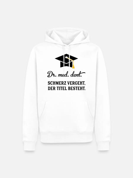 drmeddent - Männer Premium Bio Hoodie - Weiß