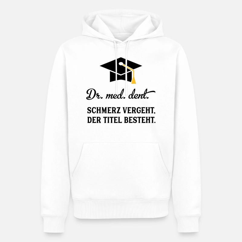 drmeddent - Männer Premium Bio Hoodie - Weiß