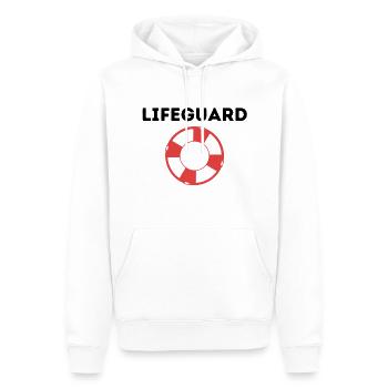 Gardes-côtes Lifeguard Garde-côte Baywatch - Sweat à capuche Premium bio Homme - blanc - Devant - Nico (187cm)