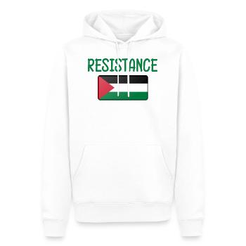 Wiederstand Palästina Demonstration - Männer Premium Bio Hoodie - Weiß - Vorne - Nico (187cm)