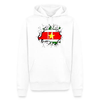 Surinam - Männer Premium Bio Hoodie - Weiß - Vorne - Nico (187cm)