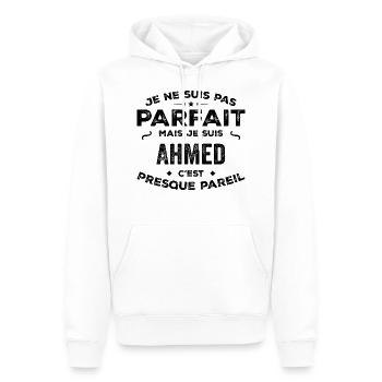 Ahmed – ein lustiger und stolzer Vorname, Legende - Männer Premium Bio Hoodie - Weiß - Vorne - Nico (187cm)