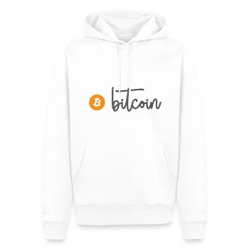 Bitcoin - Sweat à capuche Premium bio Homme - blanc - Devant - Nico (187cm)