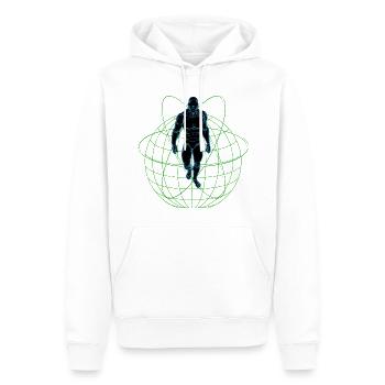 Erde Maschine Mensch Atom Roboter Maschinenmensch - Männer Premium Bio Hoodie - Weiß - Vorne - Nico (187cm)