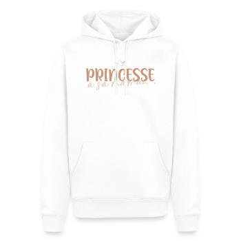 Princesse à sa maman - Sweat à capuche Premium bio Homme - blanc - Devant - Nico (187cm)