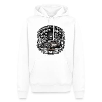 Moonshine Runners Hillbilly Garage 1950 - Männer Premium Bio Hoodie - Weiß - Vorne - Nico (187cm)
