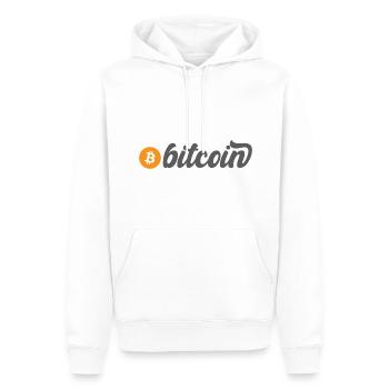 Bitcoin (Bitcoin) - Männer Premium Bio Hoodie - Weiß - Vorne - Nico (187cm)