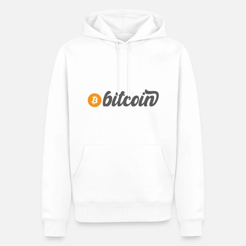 Bitcoin - Sweat à capuche Premium bio Homme - blanc