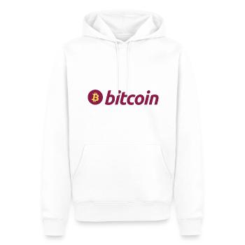 Bitcoin - Sweat à capuche Premium bio Homme - blanc - Devant - Nico (187cm)