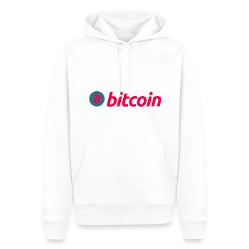 Bitcoin - Sweat à capuche Premium bio Homme - blanc - Devant - Nico (187cm)