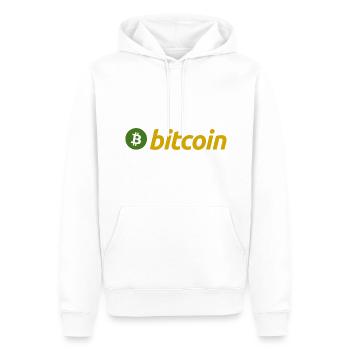 Bitcoin - Sweat à capuche Premium bio Homme - blanc - Devant - Nico (187cm)
