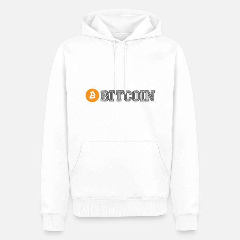 Bitcoin (Bitcoin) - Männer Premium Bio Hoodie - Weiß
