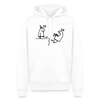 35 years: Farewell age 34 years, Happy 35th birthday - Men’s Premium Organic Hoodie - white - Front - Nico (187cm)