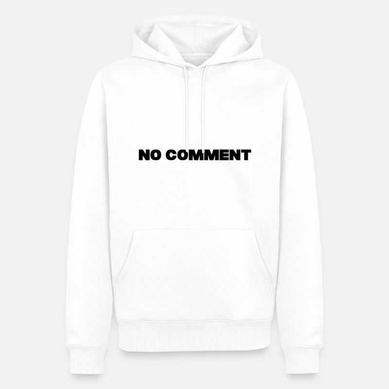 No comment - Sweat à capuche Premium bio Homme - blanc