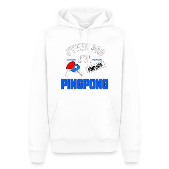 J’peux pas j’ai Ping Ping - Sweat à capuche Premium bio Homme - blanc - Devant - Nico (187cm)