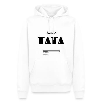 Future tata - Sweat à capuche Premium bio Homme - blanc - Devant - Nico (187cm)