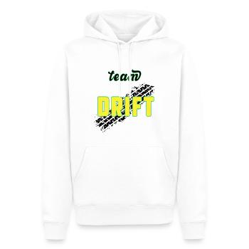 Team DRIFT - Sweat à capuche Premium bio Homme - blanc - Devant - Nico (187cm)