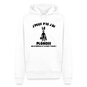 J’peux pas j’ai plongée - Sweat à capuche Premium bio Homme - blanc - Devant - Nico (187cm)