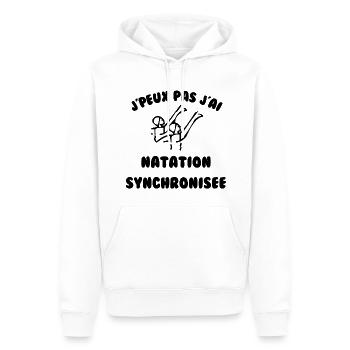 J’peux pas j’ai natation synchronisée - Sweat à capuche Premium bio Homme - blanc - Devant - Nico (187cm)