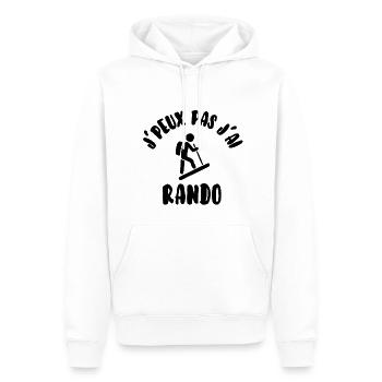 J’peux pas j’ai rando - Sweat à capuche Premium bio Homme - blanc - Devant - Nico (187cm)