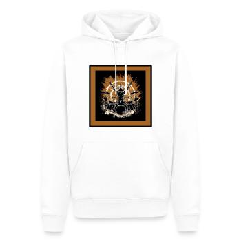 Drummer flash - Männer Premium Bio Hoodie - Weiß - Vorne - Nico (187cm)