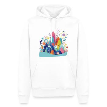 Alpenblumen Blume Flower - Männer Premium Bio Hoodie - Weiß - Vorne - Nico (187cm)
