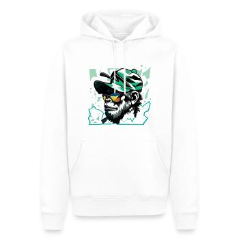 GorillArt - Men’s Premium Organic Hoodie - white - Front - Nico (187cm)