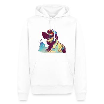 Gorilla with Shades - Men’s Premium Organic Hoodie - white - Front - Nico (187cm)