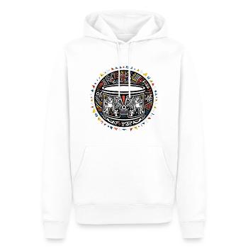 Drum Schlagzeug - Männer Premium Bio Hoodie - Weiß - Vorne - Nico (187cm)