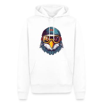 Adler Winter Schnee - Männer Premium Bio Hoodie - Weiß - Vorne - Nico (187cm)