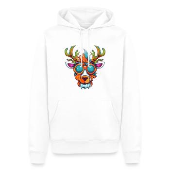 Rentier Flieger Wintersport - Männer Premium Bio Hoodie - Weiß - Vorne - Nico (187cm)