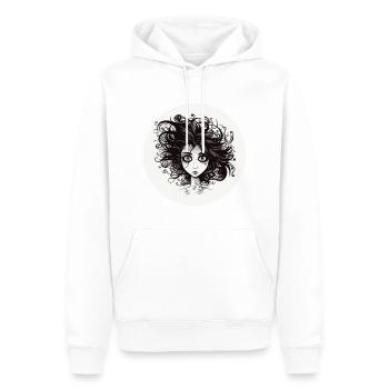 Frau - Männer Premium Bio Hoodie - Weiß - Vorne - Nico (187cm)