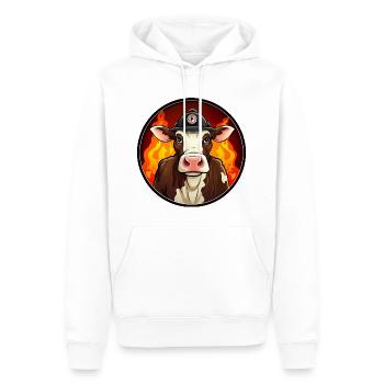 Feuerwehr Kuh - Männer Premium Bio Hoodie - Weiß - Vorne - Nico (187cm)