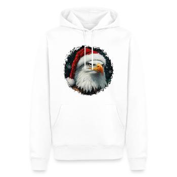 Noël de l’aigle - Sweat à capuche Premium bio Homme - blanc - Devant - Nico (187cm)