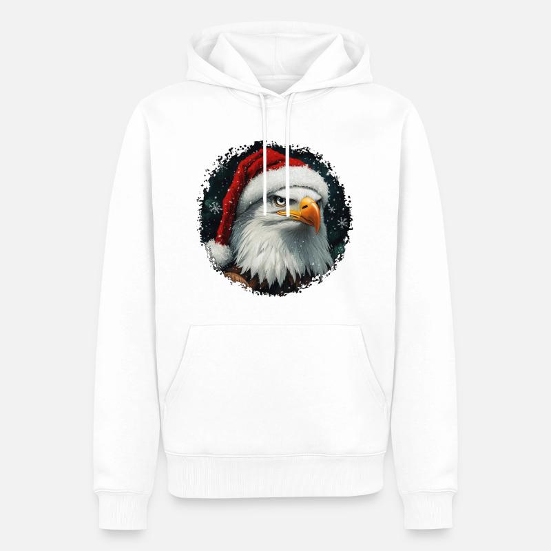 Noël de l’aigle - Sweat à capuche Premium bio Homme - blanc
