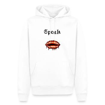 Speak - Sweat à capuche Premium bio Homme - blanc - Devant - Nico (187cm)