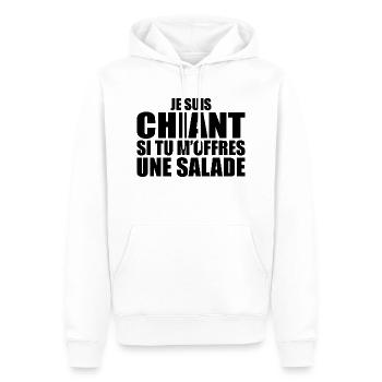 Mann, der liebt: Salat. Lustiger Design-Humor - Männer Premium Bio Hoodie - Weiß - Vorne - Nico (187cm)